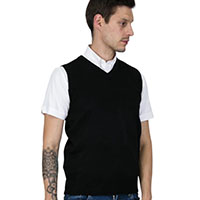 Tank Top (Vest) Sweater in BLACK by Relco London