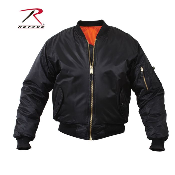 MA-1 Flight Jacket by Rothco- BLACK