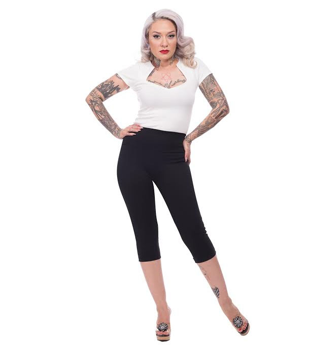 Audrey Capri by Steady - in solid black  - SALE