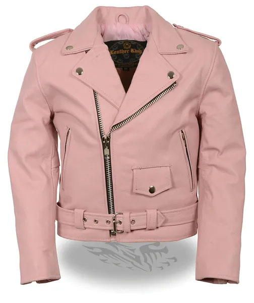 Kids Motorcycle Jacket by Milwaukee Leather- Pink