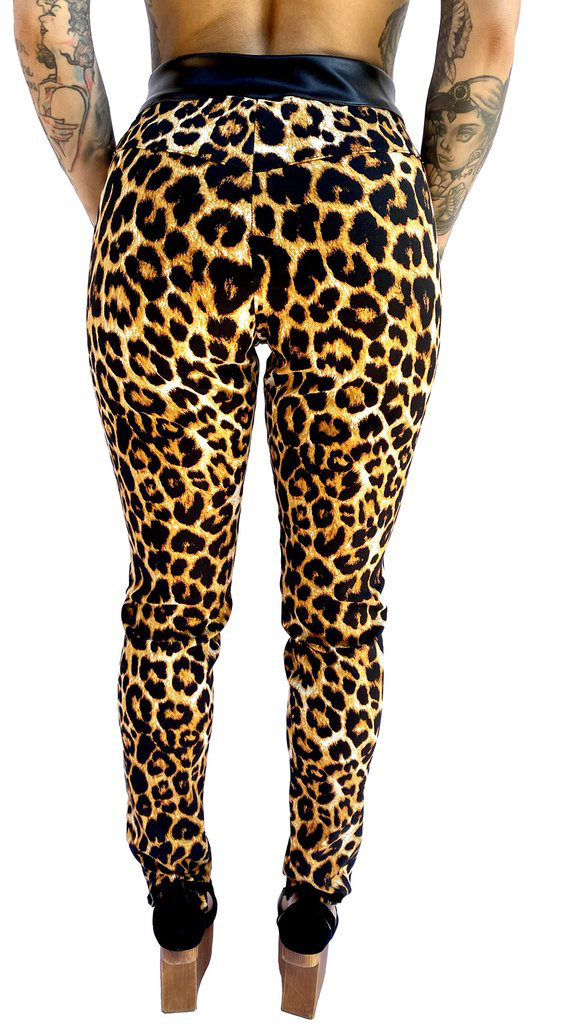 Leopard High Waisted Rebel Tie Pant by Switchblade Stiletto