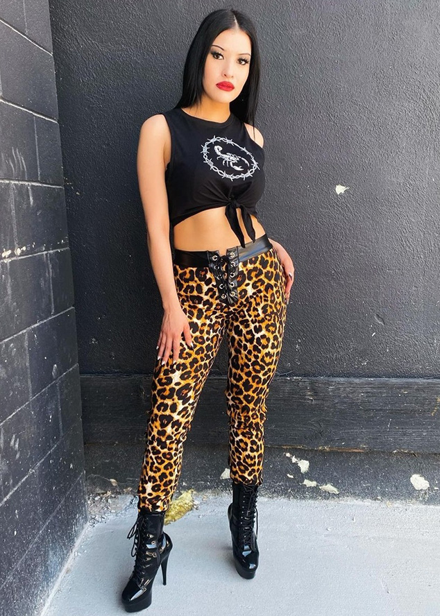 Leopard High Waisted Rebel Tie Pant by Switchblade Stiletto