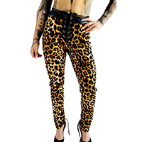 Leopard High Waisted Rebel Tie Pant by Switchblade Stiletto - SALE XL only