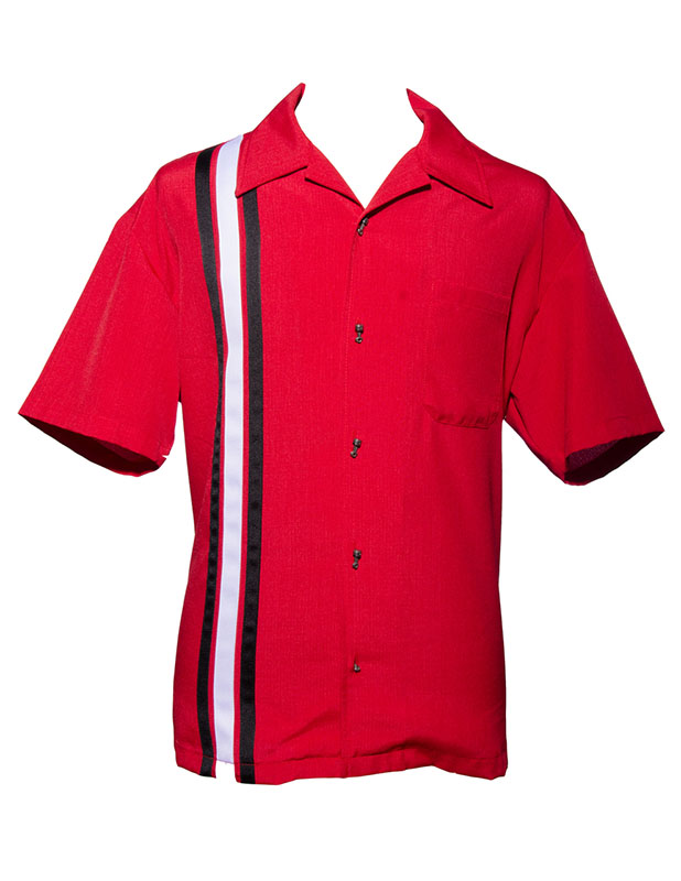 Red Piston Racer Button Up Shirt by Steady Clothing - SALE