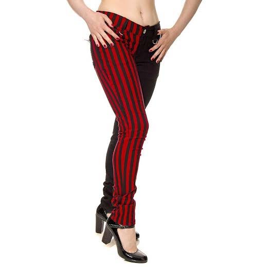 red and black stripped shirt