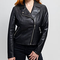 Demi Womens Vegan Motorcycle Jacket by First MFG