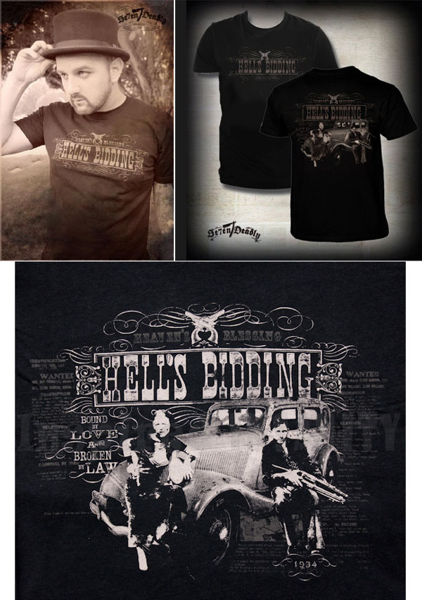 Hells Bidding Guys t-shirt by Se7en Deadly - SALE sz S only