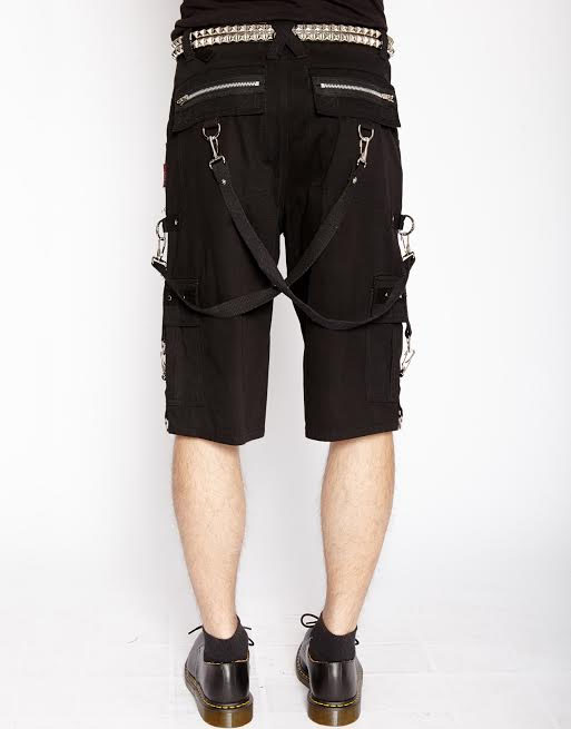 Bondage Shorts w Straps by Tripp NYC -  Solid Black - SALE sz 38 only