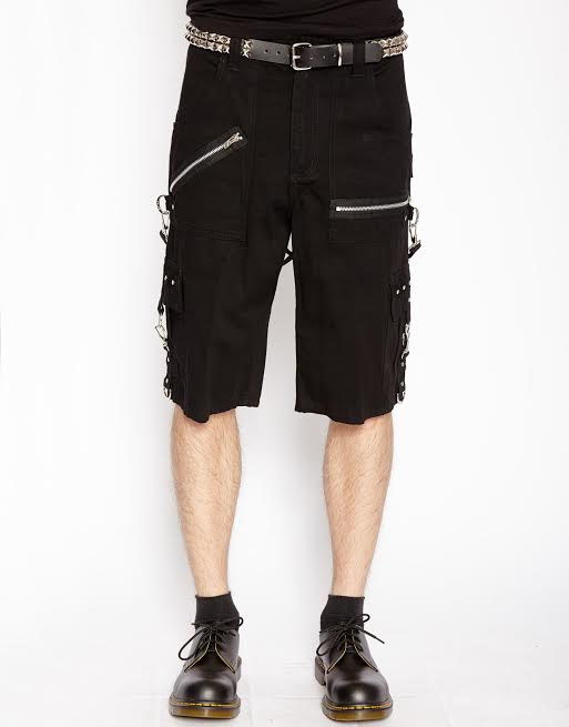 Bondage Shorts w Straps by Tripp NYC -  Solid Black - SALE sz 38 only
