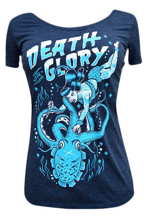 Death Or Glory Scoop Neck Girls Shirt By Black Market Art Company