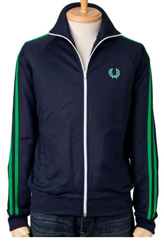 fred perry track jacket green