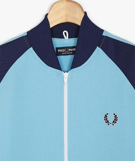 fred perry track jacket blue