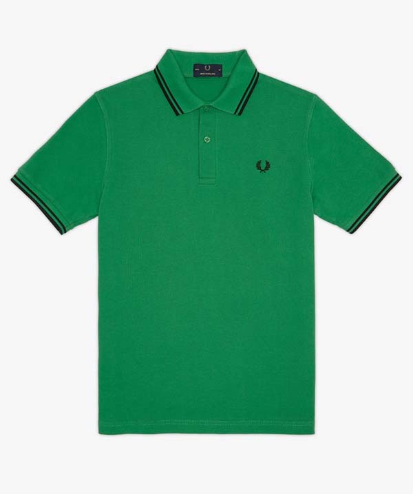 Fred Perry Laurel Collection Twin Tipped Polo Shirt- RGB GREEN (Made In ...