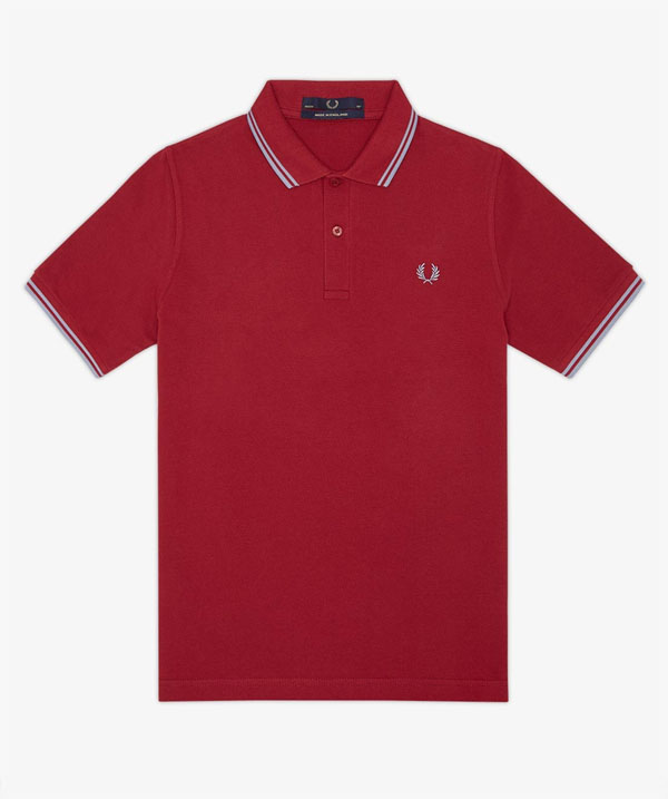 Fred Perry Laurel Collection Twin Tipped Polo Shirt- CHERRY (Made In ...