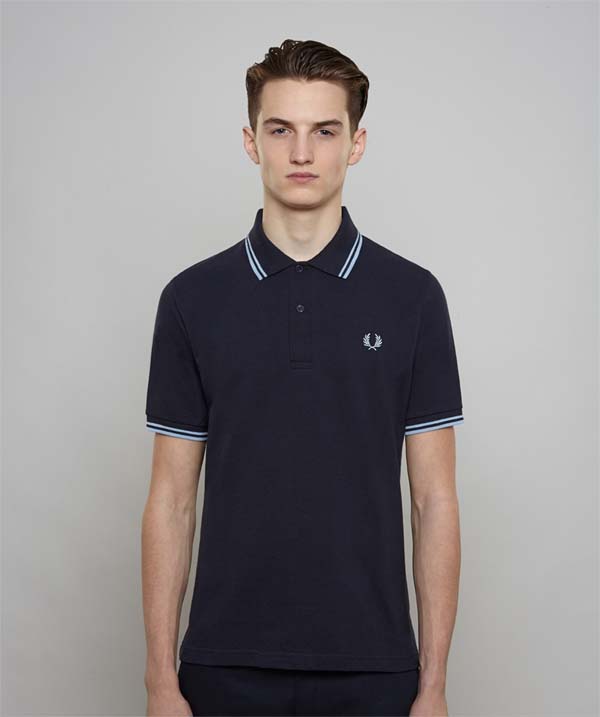 fred perry twin tipped polo navy