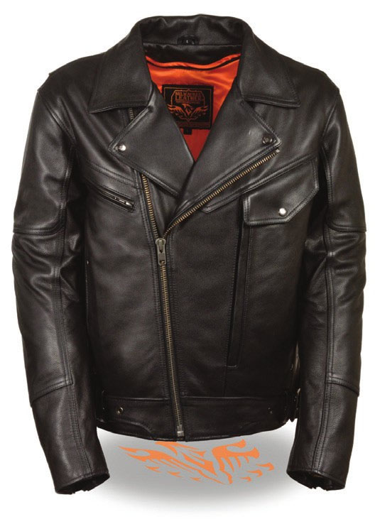 High Quality Side Set Belt Motorcycle Jacket by Milwaukee Leather