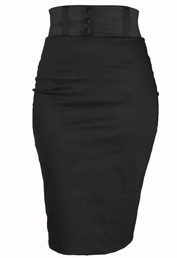 Strut Belted Pencil Skirt in BLACK By Steady Clothing - SALE sz 2X only ...