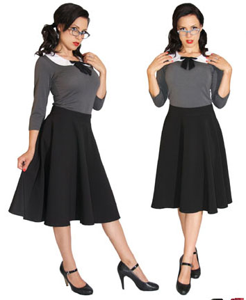 Thrills High Waisted Skirt By Steady Clothing - in Black - SALE 3X only