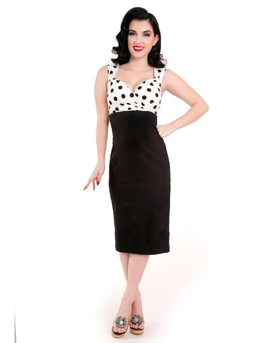 polka dot wiggle dress