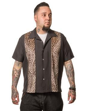 Black Leopard Panel Shirt by Last Call - Steady Clothing