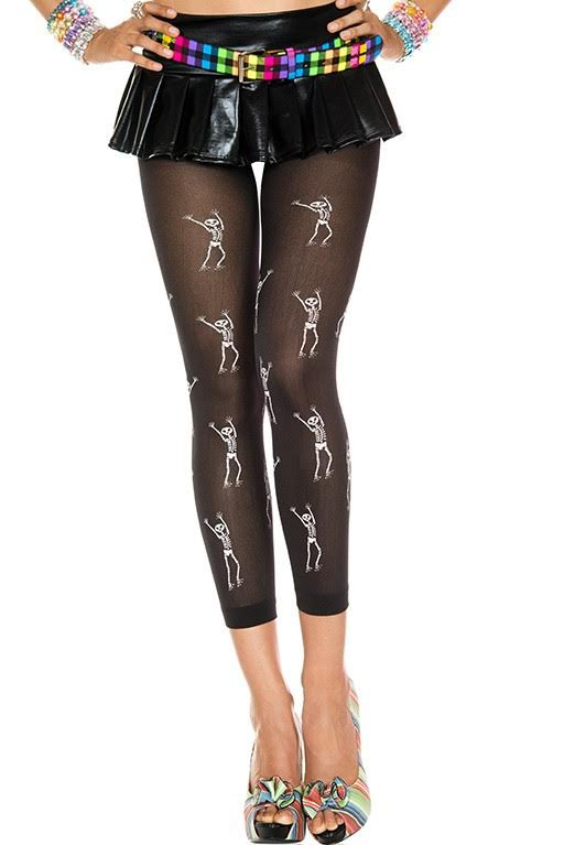 Dancing Skeletons Capri Leggings