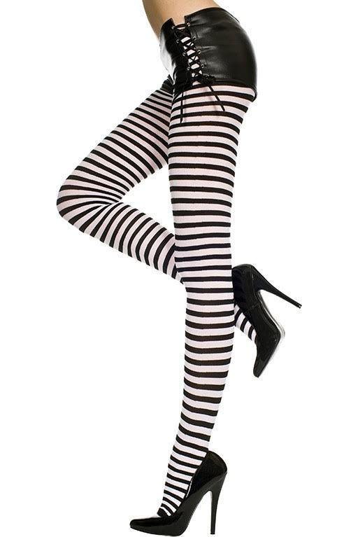 Striped Tights - 6 color choices - Fishnets & Tights