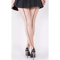 Cuban Heel Backseam Pantyhose - Plus Size