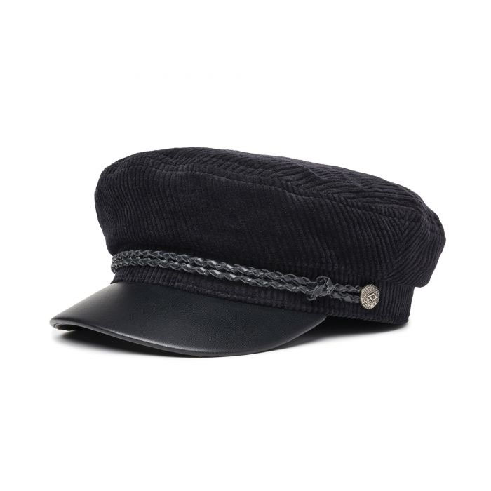 Fiddler Hat by Brixton- BLACK/BLACK LEATHER (Sale price!)