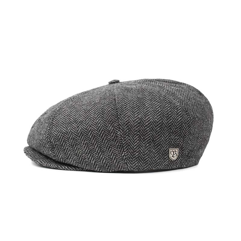 Brood Hat by Brixton- Grey/Black Herringbone