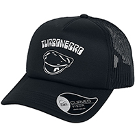 Turbonegro- Logo on front, Erection under brim on a black trucker hat (Import)