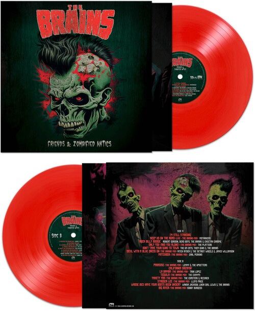 Brains- Friends & Zombified Antics LP (Red Vinyl)