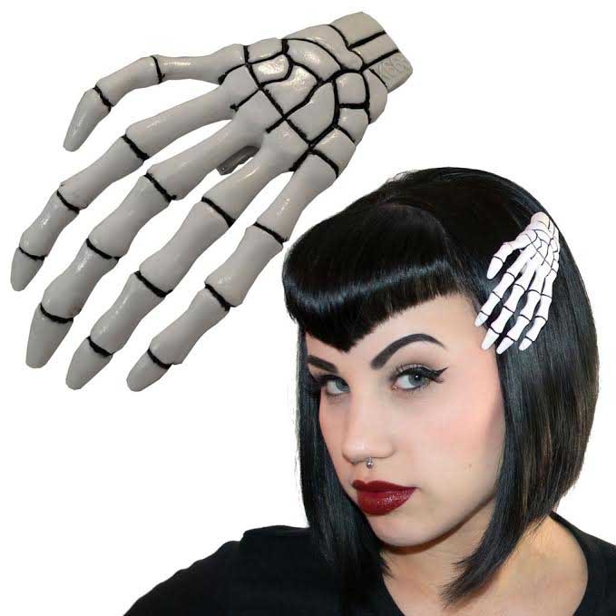 Skeleton Hands Hair Clips by Kreepsville 666 - Bloody Hand