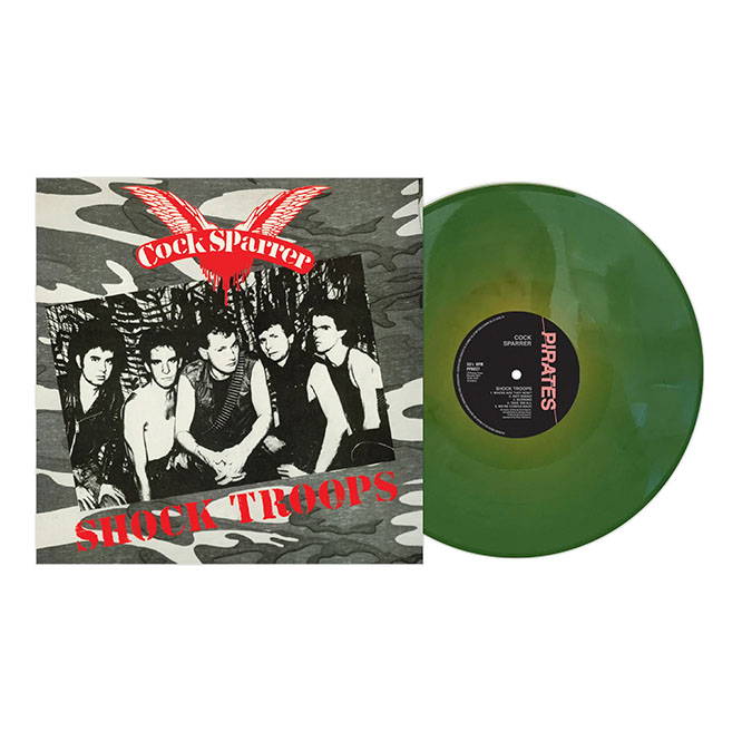 Cock Sparrer- Shock Troops LP (Olive Green Galaxy Vinyl)