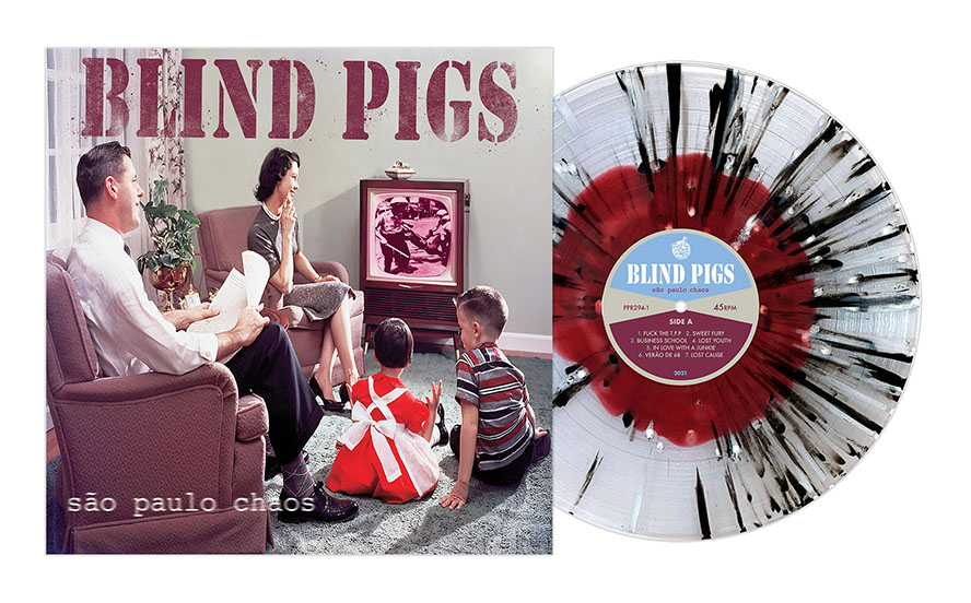 Blind Pigs- Sao Paulo Chaos LP (Clear And Oxblood With Splatter Vinyl)