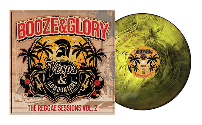 Booze & Glory- The Reggae Sessions Vol 2 12" (Piss Yellow With Black Galaxy Vinyl)