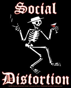 Social Distortion- Skeleton sticker (st452)