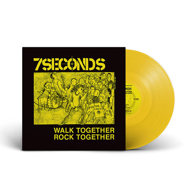 7 Seconds- Walk Together Rock Together LP (Deluxe Edition With 20 Page Booklet) (Yellow Vinyl)