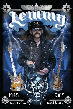 Lemmy (Motorhead)- 1945-2015 (Lemmy With Guitars) poster