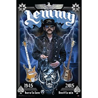 Lemmy (Motorhead)- 1945-2015 (Lemmy With Guitars) poster