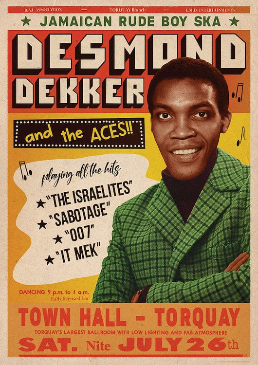 Desmond Dekker- Jamaican Rude Boy Ska poster