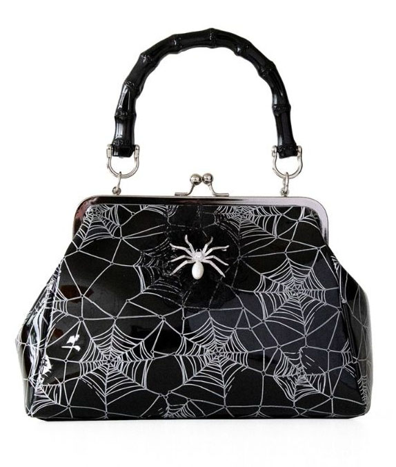 Killian Spider Handbag by Banned Apparel - in black