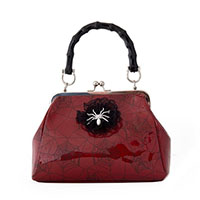 Killian Spider Handbag by Banned Apparel - in red