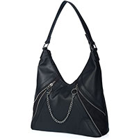 Entwined Handcuff & Zipper Hobo Bag by Banned Apparel 
