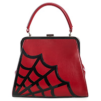 Twilight Time Handbag by Banned Apparel in Burgundy