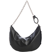 Charon Shoulder Handcuff Chain Slouch Bag by Banned Apparel 