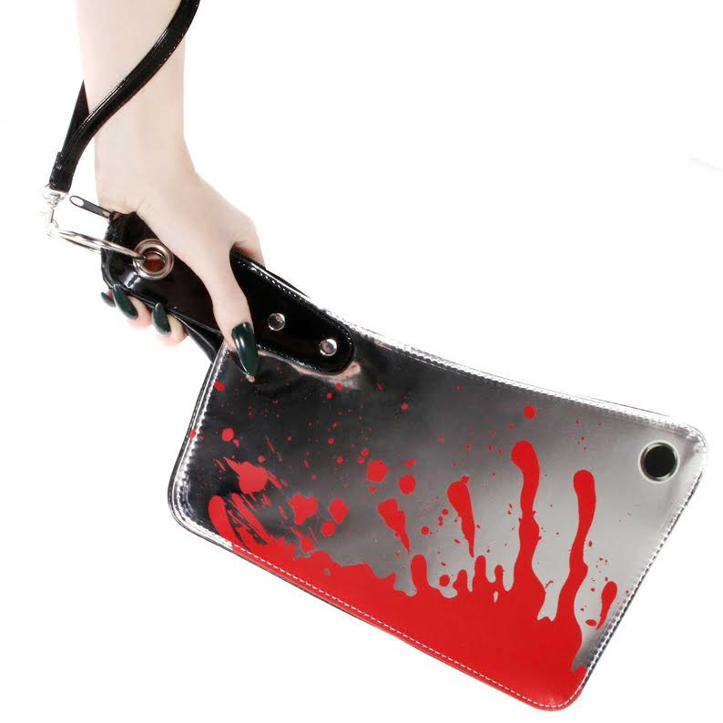 Metallic Bloody Cleaver vinyl bag by Kreepsville 666