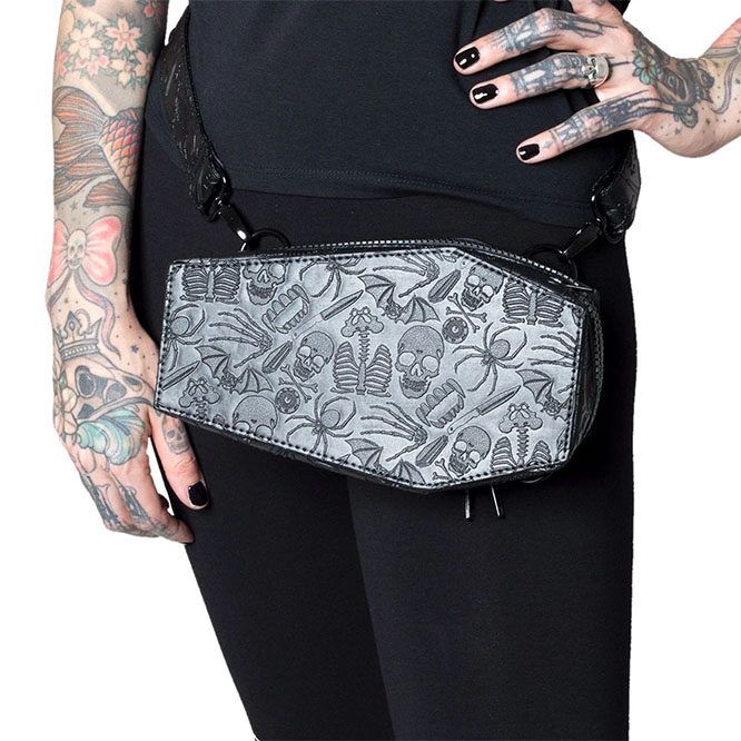 Kreepsville 666 Coffin Mini Crossbody Skull Purse