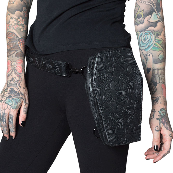Coffin Fanny Pack/ Hip Pouch by Kreepsville 666 - NEW design