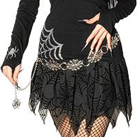 Spiderweb Silver Chain Belt by Kreepsville 666 