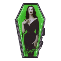 Vampira Portrait Green Coffin Compact / Mirror by Kreepsville 666